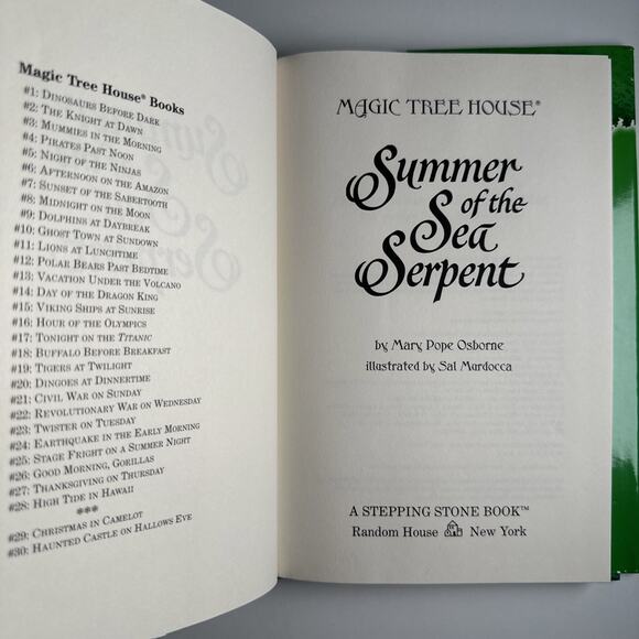 Summer of the Sea Serpent by Mary Pope Osborne (2004, Hardcover) 1st Edition - Picture 9 of 9